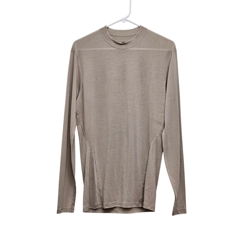 Massif Base Layer Nitro Shirt Mens M Tan Long Sleeve No Melt No Drip Tactical‎